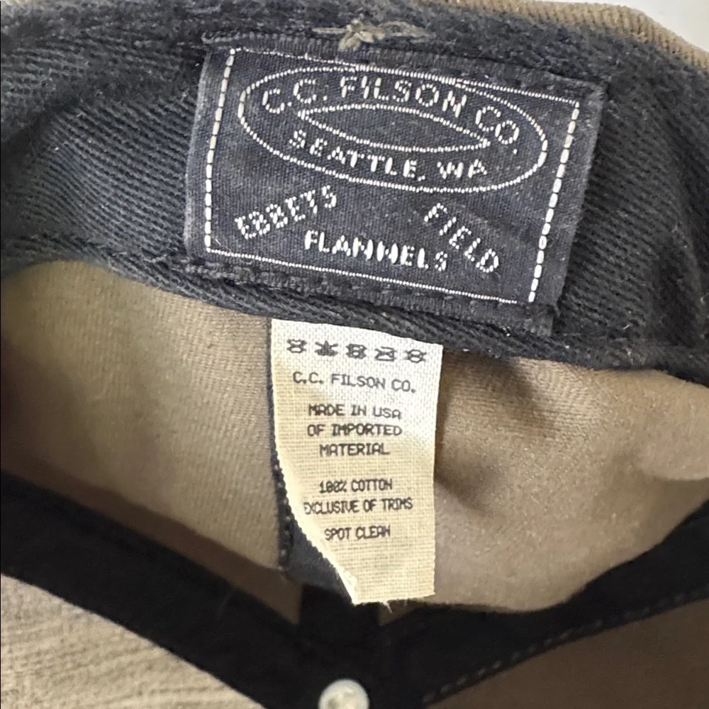 Filson x Ebbets Field Waxed Hat Olive Green USA Made - Picture 6 of 7